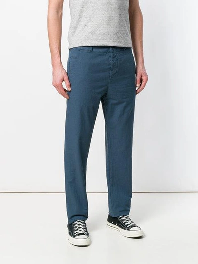 Shop Hannes Roether Regular Trousers In Blue