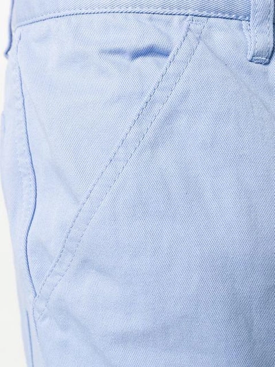 Shop Comme Des Garçons Shirt Cropped Chinos - Blue