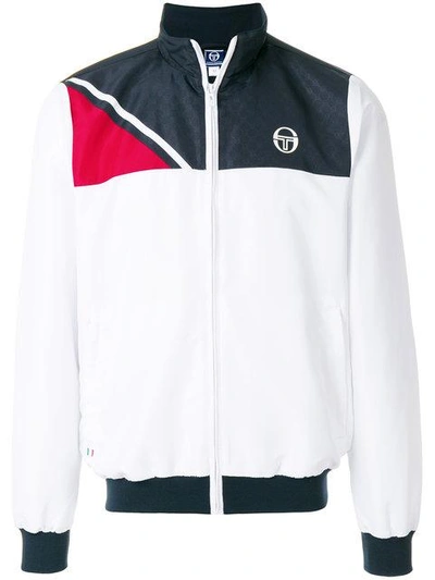 Shop Sergio Tacchini Zipped Sports Jacket - White