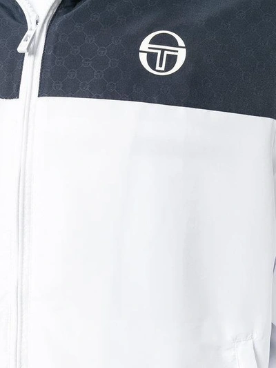 Shop Sergio Tacchini Zipped Sports Jacket - White