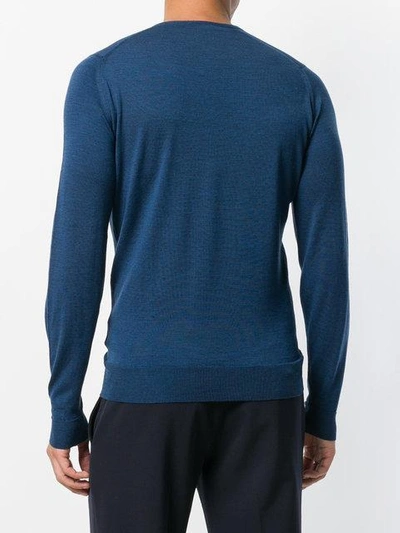 Shop John Smedley Classic Long-sleeve Sweater - Blue