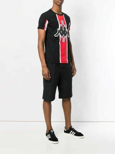 Shop Marcelo Burlon County Of Milan Kappa Print T-shirt In Black