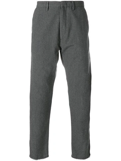 Shop Pence Contrast Side Stripe Trousers In Grey