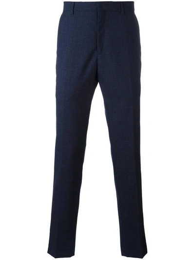 Shop Ami Alexandre Mattiussi Straight Fit Trousers In Blue