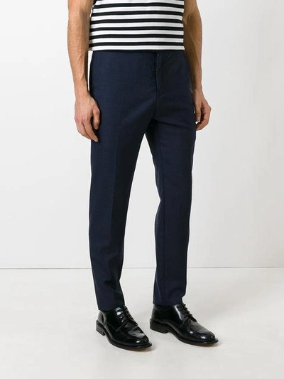 Shop Ami Alexandre Mattiussi Straight Fit Trousers In Blue