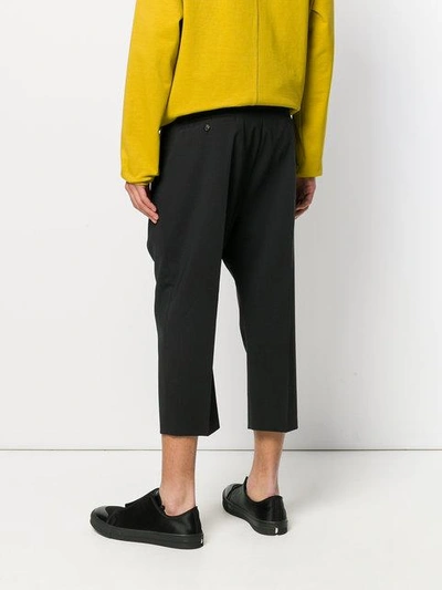 Shop Rick Owens Drop-crotch Tailored Trousers In 09 Black