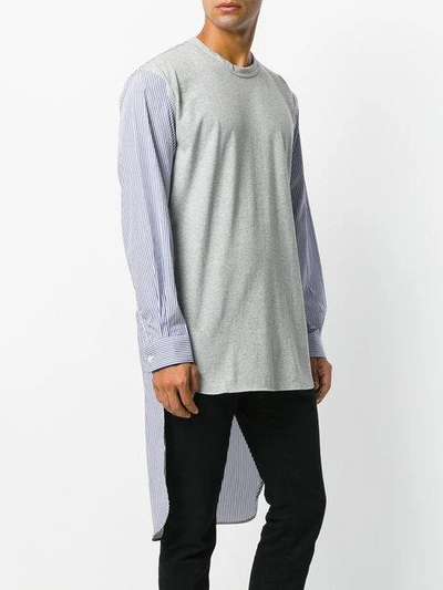 Shop Comme Des Garçons Shirt Stripe Sleeved T-shirt