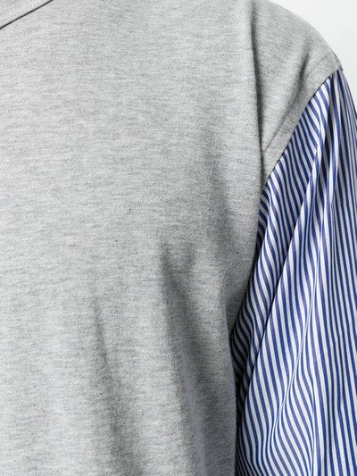 Shop Comme Des Garçons Shirt Stripe Sleeved T-shirt
