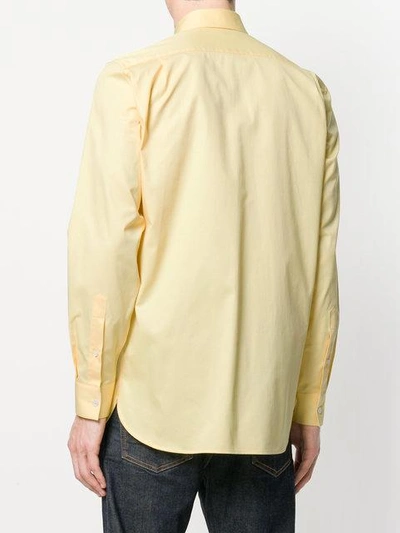 Shop Calvin Klein 205w39nyc Straight Fit Saloon Shirt In Yellow