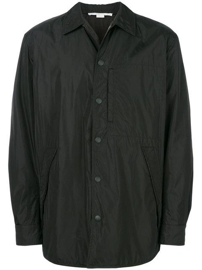 Shop Stella Mccartney Rear Print Shirt Jacket In Black