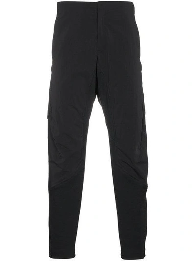 Shop Arc'teryx Veilance Black Wool Dyadic Tapered Trousers