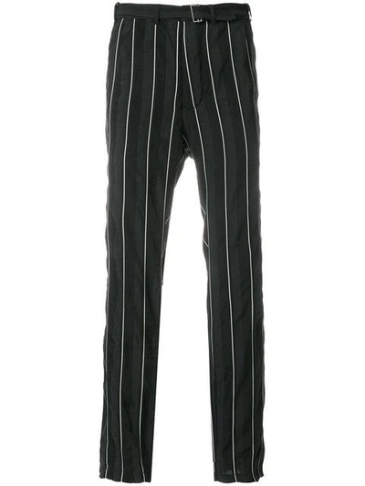Shop Haider Ackermann Striped Trousers  In Black