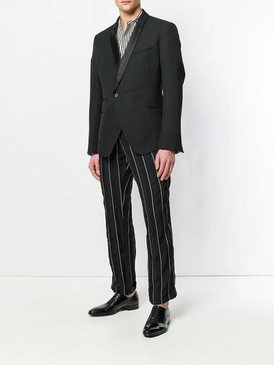 Shop Haider Ackermann Striped Trousers  In Black