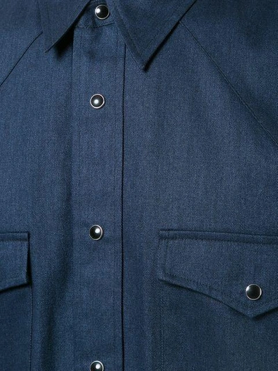 Shop Julien David Double Breasted Coat In Blue