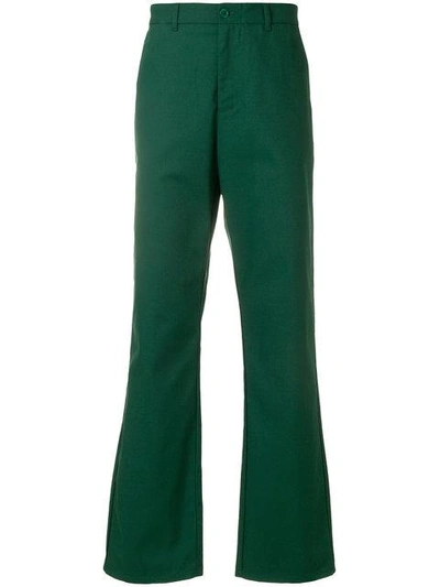 Shop Napa By Martine Rose Casual Flared Trousers - Green