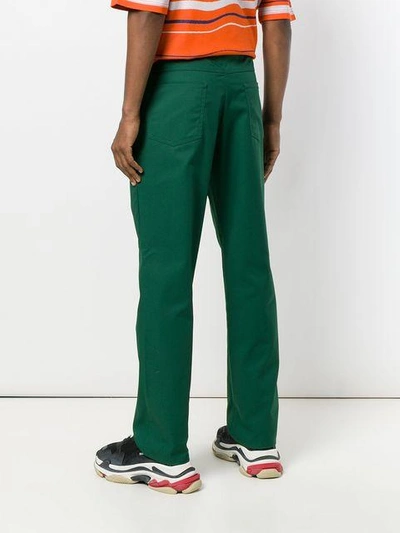 Shop Napa By Martine Rose Casual Flared Trousers - Green