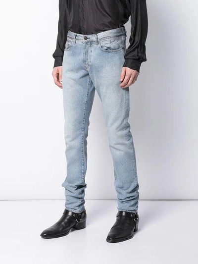 Shop Saint Laurent Slim Jeans In Blue