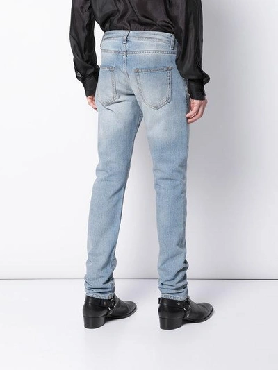 Shop Saint Laurent Slim Jeans In Blue