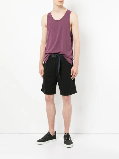 Shop John Elliott Elasticated Fitted Shorts - Black