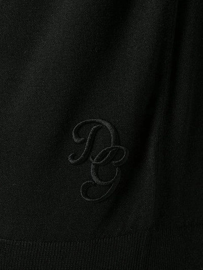 Shop Dolce & Gabbana Embroidered Logo Jumper In Black