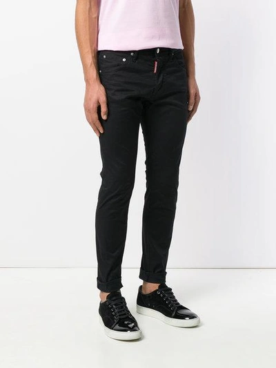 Shop Dsquared2 Skinny Dan Jeans In Black