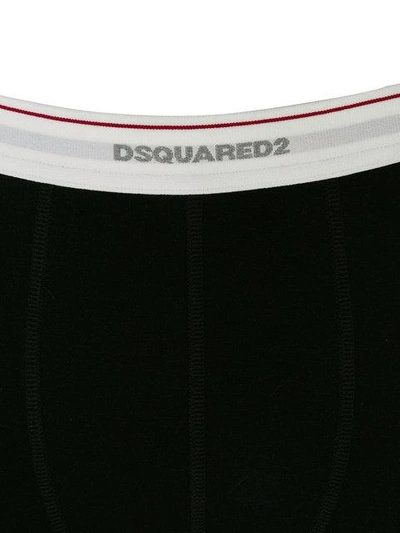 Shop Dsquared2 Branded Thermal Leggings In Black