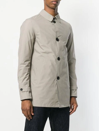 Shop Herno Laminar Raincoat In Grey