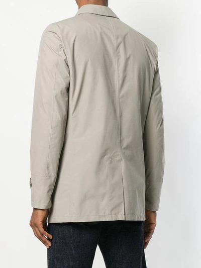 Shop Herno Laminar Raincoat In Grey