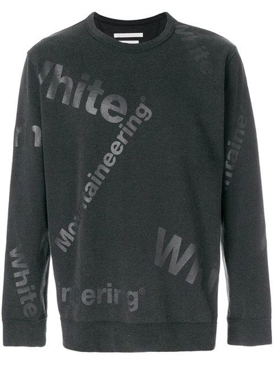 Shop White Mountaineering Logo Printed Sweatshirt In Black
