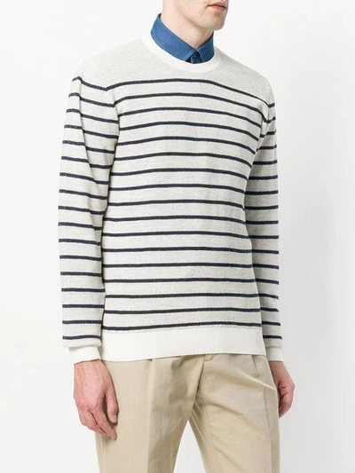 crew-neck striped jumper