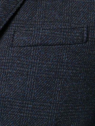 Shop Harris Wharf London Tweed Two Button Blazer - Blue
