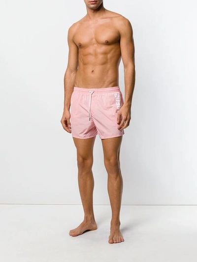Shop Dsquared2 Branded Swim Shorts In Pink