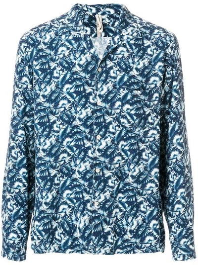 Shop Dnl Foliage Print Shirt - Blue