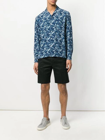 Shop Dnl Foliage Print Shirt - Blue