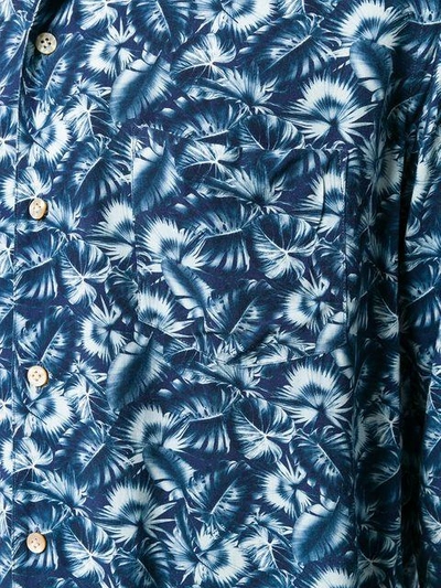 Shop Dnl Foliage Print Shirt - Blue