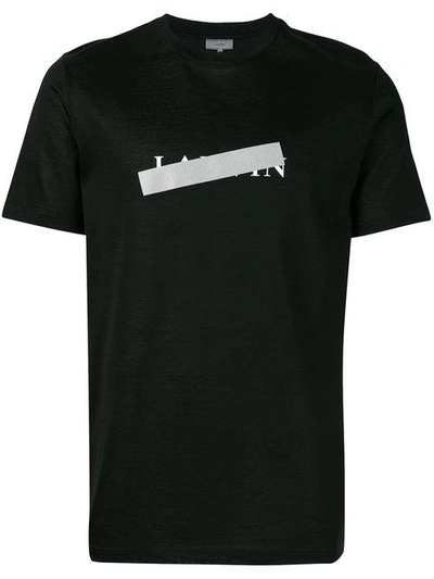 Shop Lanvin Logo Detail T-shirt In Black