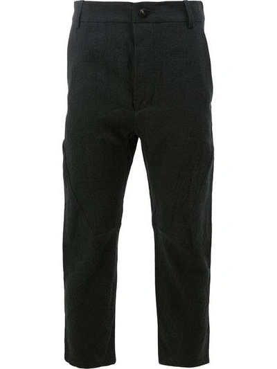 Shop Cedric Jacquemyn Cropped Trousers In Black