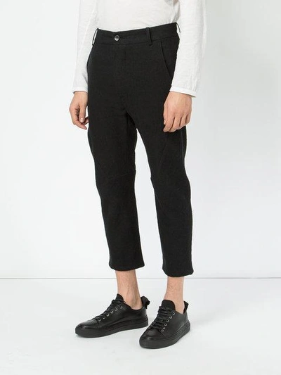 Shop Cedric Jacquemyn Cropped Trousers In Black