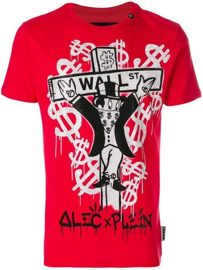 Shop Philipp Plein Monopoli T-shirt In Red