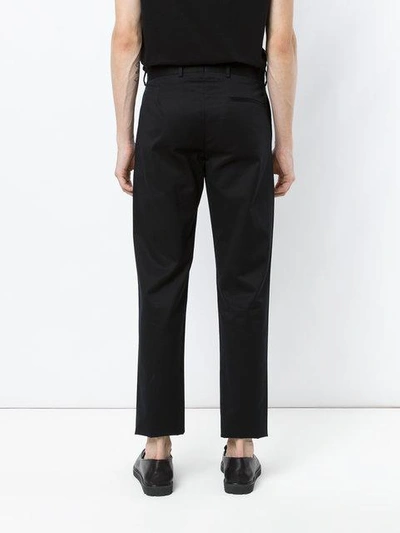 Shop Egrey Tailored Straight Leg Trousers In Blue