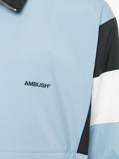 Shop Ambush Zipped Neck Sweatshirt In Blue
