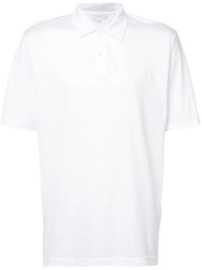 Shop Sunspel Polo Shirt In White