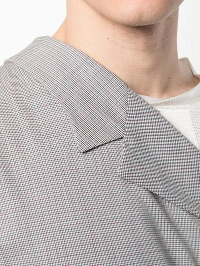 Shop Raf Simons Checked Asymmetric Blazer Vest