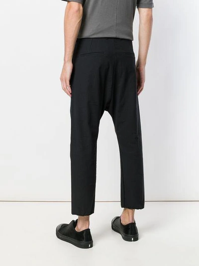 Shop A Diciannoveventitre Cropped Trousers In Black