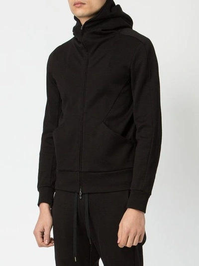 Shop Attachment Zipped Hoodie In Black
