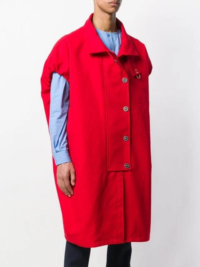 Shop Raf Simons Sleeveless Couture Coat