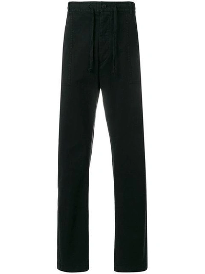 Shop Ann Demeulemeester Drawstring Trousers In Black