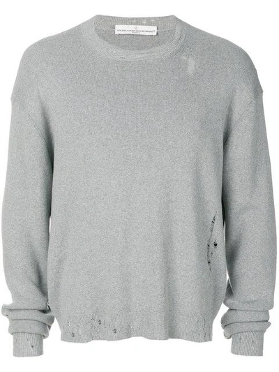 Shop Golden Goose Distressed Detail Sweater In Grey
