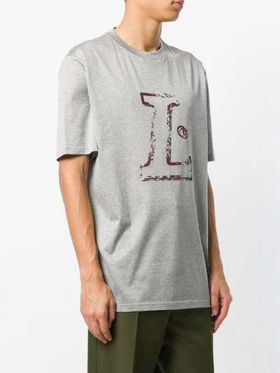 Shop Lanvin Printed T-shirt In Grey