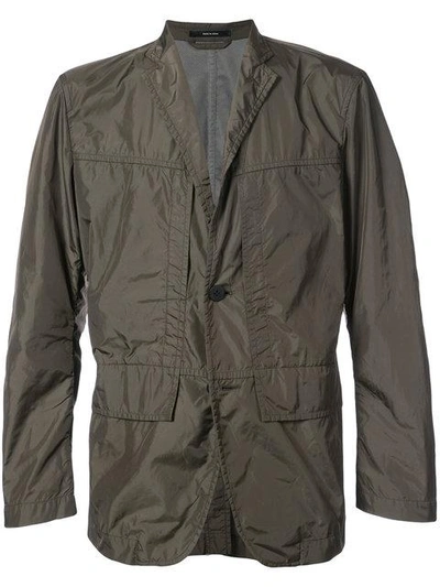 Shop Issey Miyake Lightweight Slim Fit Jacket In Green